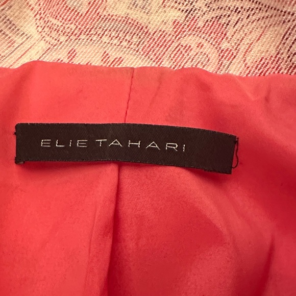 Elie Tahari Pink Paisley Tailored Blazer – Elegant Designer Jacket (Size 4) - Picture 3 of 16